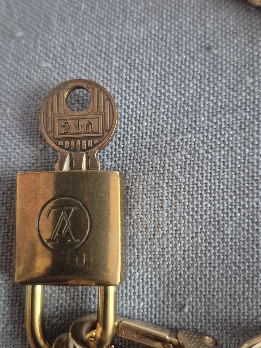Louis Vuitton Gold-Tone Padlock with Key